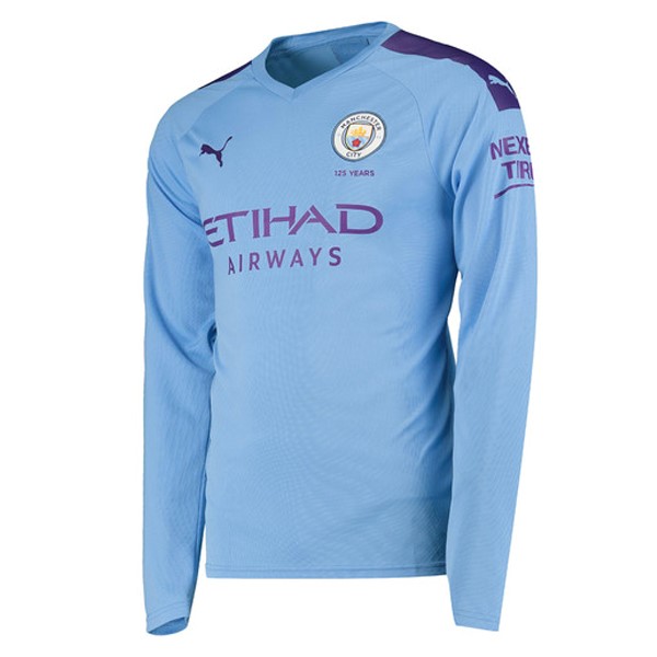 Camiseta Manchester City 1ª ML 2019/20 Azul